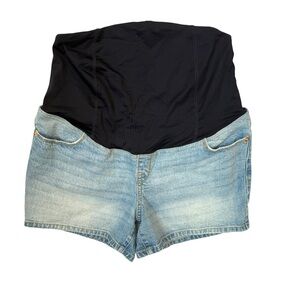 Isabel Maternity Shorts by‎ Ingrid & Isabel Denim Midi Stretch Belly Band Size 6